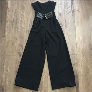 Forever 21 Black Strapless Jumpsuit and Belt Small